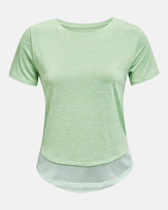 Women's UA Tech™ Vent Short Sleeve, Green, pdpMainDesktop image number 4